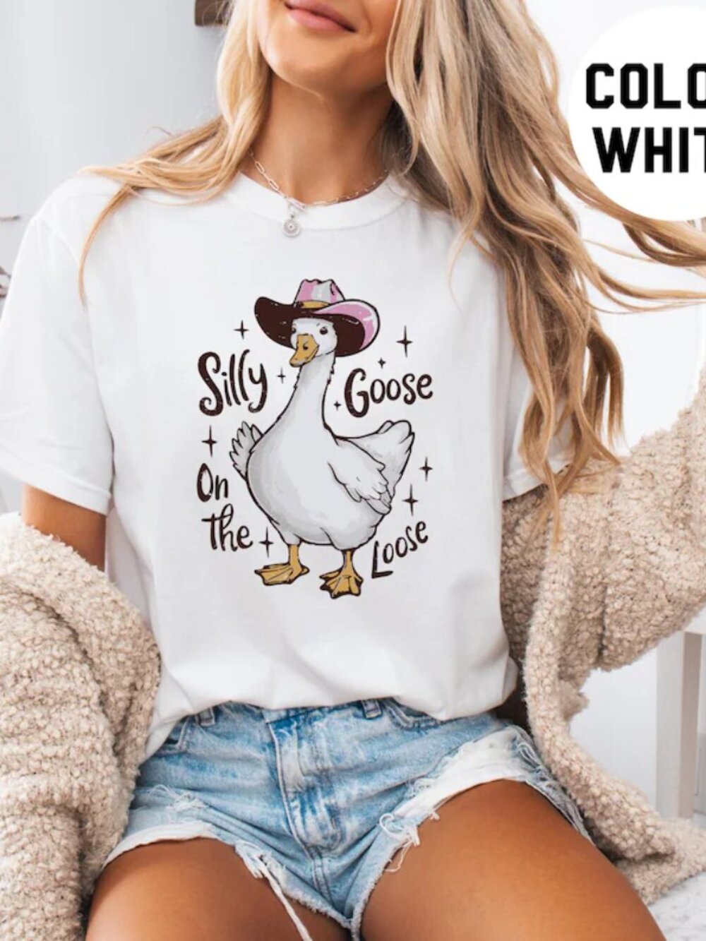 Goose Shirt, Silly Goose On The Loose, Funny Cowgirl Shirt